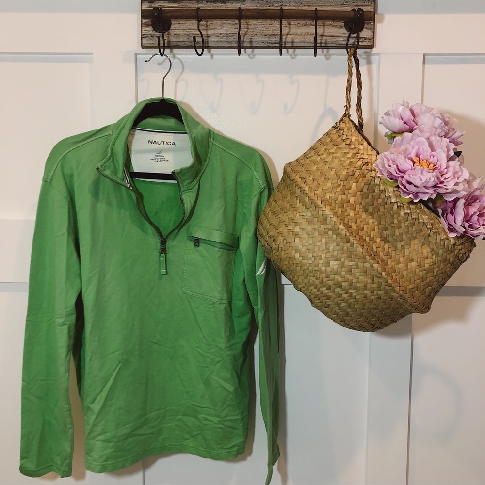 Nautica Green Half Zip Pullover